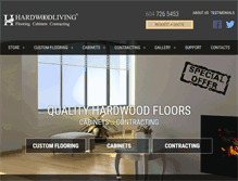 Tablet Screenshot of hardwoodliving.com